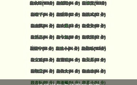 姓段洋气点的男孩名字