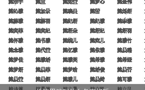 姓鲍男孩叫什么名字好听