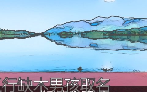 姓王缺木男孩名字大全