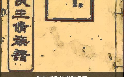 舒氏好听的男孩名字