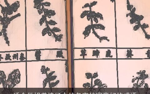 适合做姐弟诗经中的名字的寓意好的成语