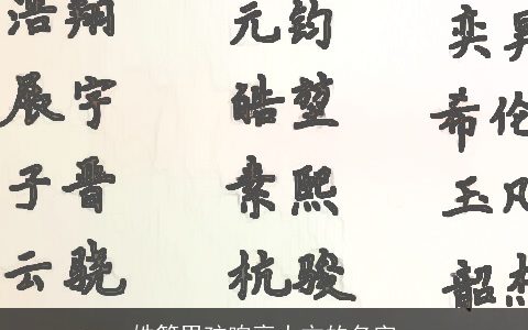 姓管男孩响亮大方的名字