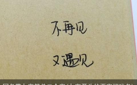 网名带九字简单二个字(九字开头的两字游戏名)