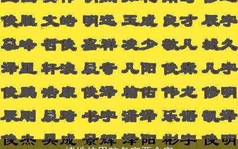 褚姓的男孩名字两个字