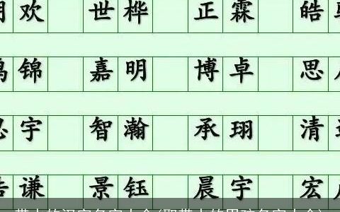 带水的汉字名字大全(取带水的男孩名字大全)