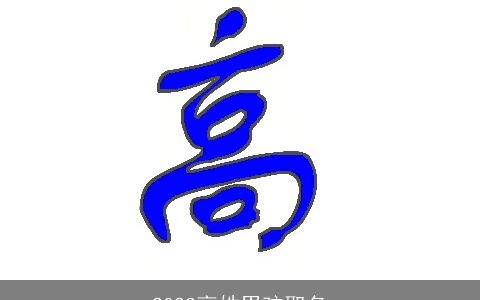 2023高姓男孩取名