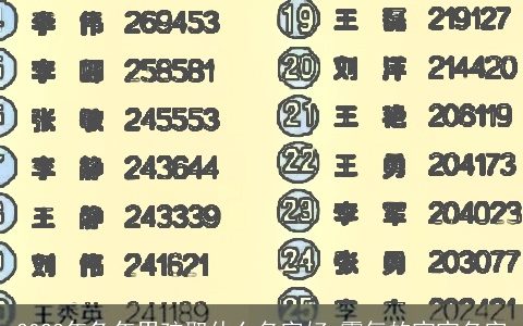 2023年兔年男孩取什么名字好 霸气的宝宝名字