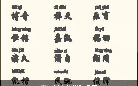 五行属木的男孩名字