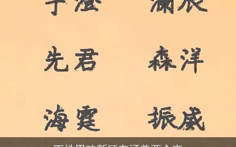丁姓男孩新颖有涵养两个字