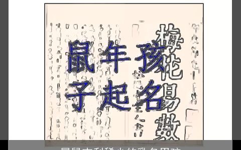 属鼠吉利稀少的乳名男孩