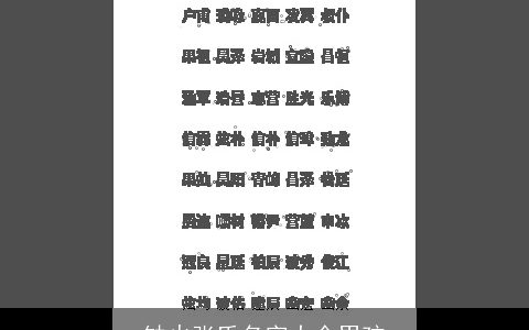 缺火张氏名字大全男孩