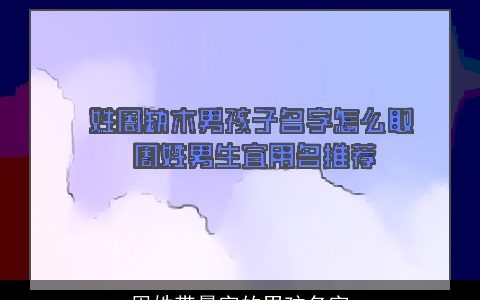 周姓带晨字的男孩名字