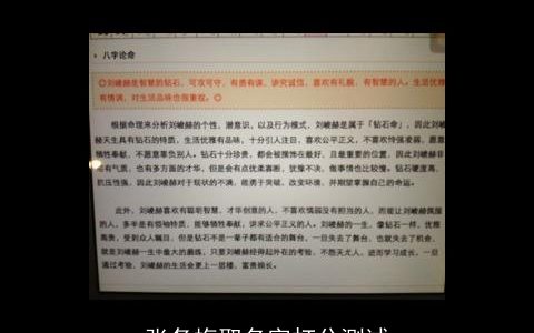 张冬梅取名字打分测试