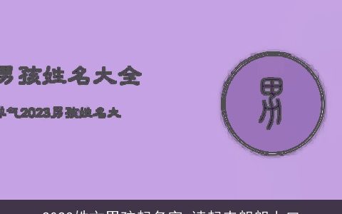 2024姓文男孩起名字 读起来朗朗上口