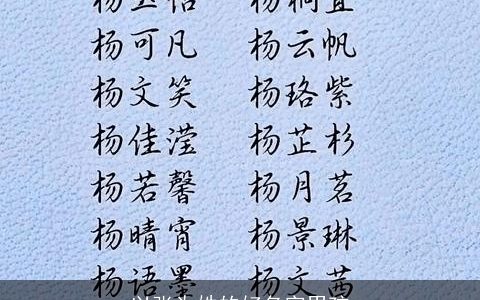 以张为姓的好名字男孩