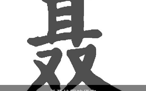 姓聂的男孩俩字