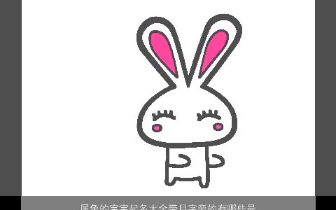 属兔的宝宝起名大全带月字旁的有哪些最佳用字 霸气漂亮的带月字兔宝宝名挑选