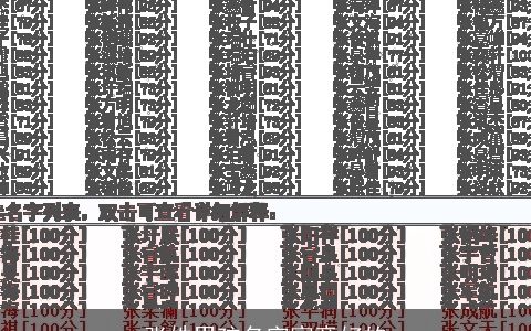 张姓男孩名字寓意好的