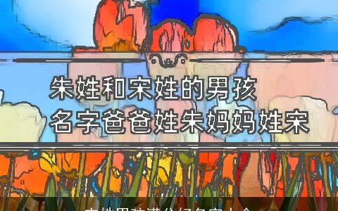 宋姓男孩满分好名字大全