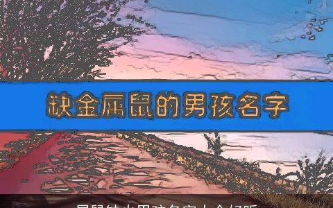 属鼠缺火男孩名字大全好听