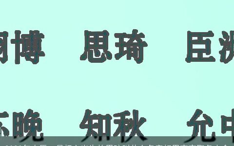 2023年农历二月初六出生的男孩叫什么名字好男宝宝取名大全