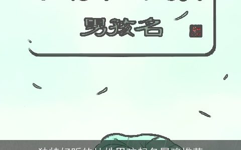 独特好听的杜姓男孩起名属鸡推荐