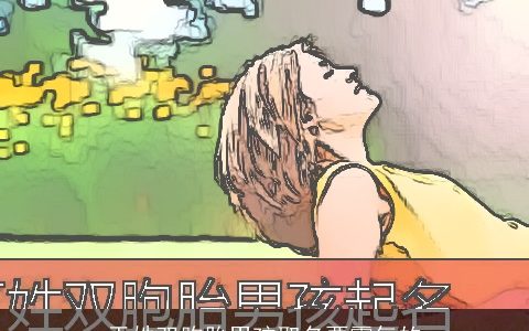 于姓双胞胎男孩取名要霸气的