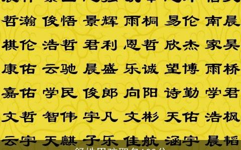 舒姓男孩取名100分