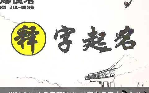 男孩含诚的名字有哪些 诚字在名字中的含义