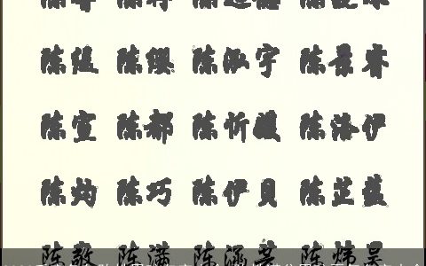 2024壬寅兔年陈姓男孩名字大全 陈姓满分男孩霸气名字大全