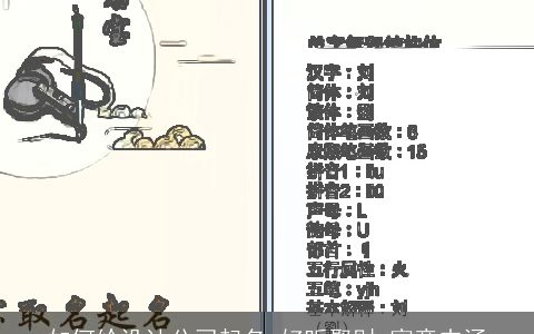 如何给设计公司起名 好听聚财 寓意内涵