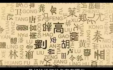 最好的姓何的名字有哪些