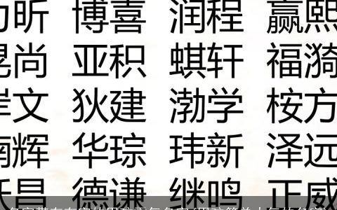 名字带有有字的男孩霸气名字(男孩简单大气的名字)
