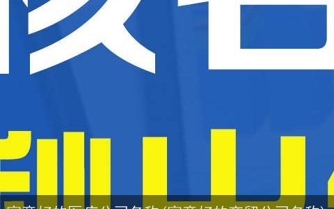 寓意好的医疗公司名称(寓意好的商贸公司名称)