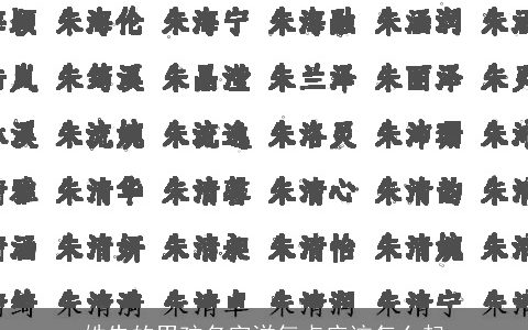 姓朱的男孩名字洋气点应该怎么起