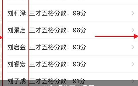 男孩打分高的名字