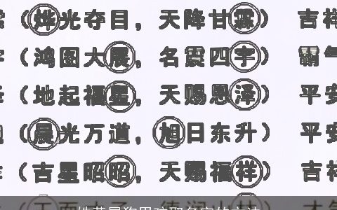 姓黄属狗男孩取名字的方法