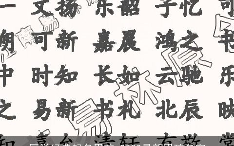 国学经典起名男孩 2023最新男孩名字