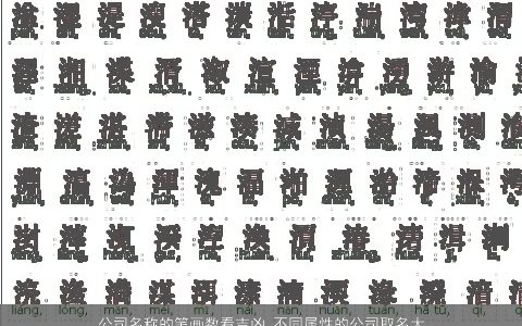 公司名称的笔画数看吉凶 不同属性的公司取名大全吉祥的笔画数 有涵养吉祥的公司公司名字大全