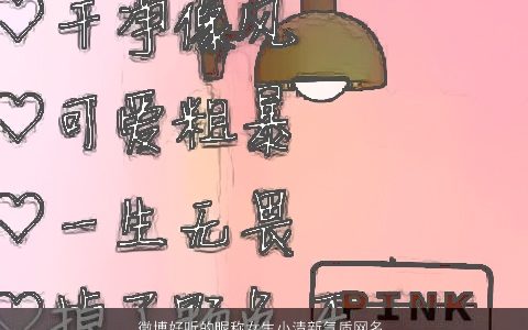 微博好听的昵称女生小清新气质网名大全推荐 好听气质的昵称女生网名名