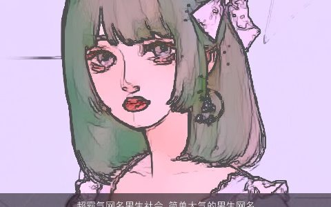 超霸气网名男生社会 简单大气的男生网名大全 霸气简单大气的网名男生男生网名名