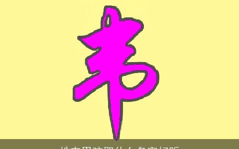 姓韦男孩取什么名字好听