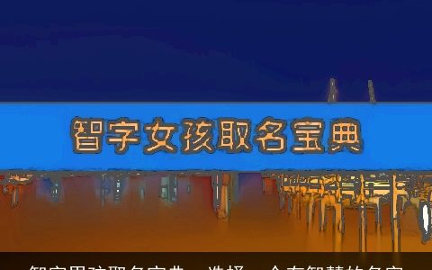 智字男孩取名宝典  选择一个有智慧的名字