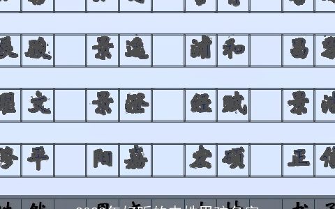 2024年好听的申姓男孩名字