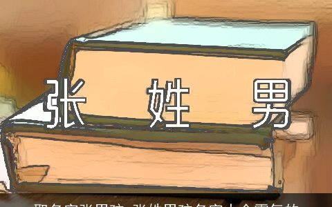 取名字张男孩 张姓男孩名字大全霸气的