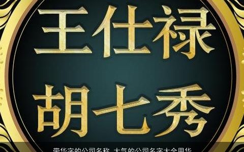 带华字的公司名称 大气的公司名字大全用华字 漂亮大气的带华字公司公司名字大全精挑