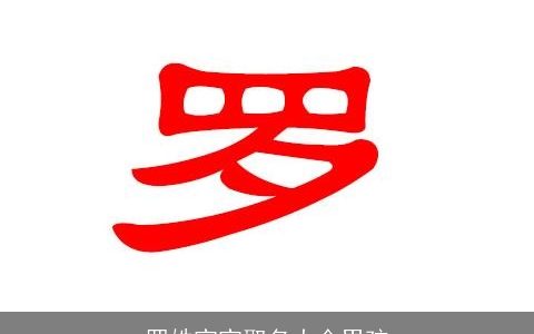 罗姓宝宝取名大全男孩