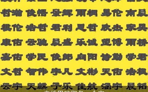 冉姓男孩取名一个字