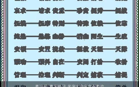 表组词 表字组词 名字大全包含有表的词语成语 2023好听吉祥的成语名字