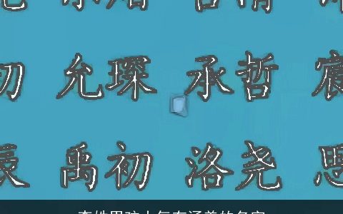 李姓男孩大气有涵养的名字